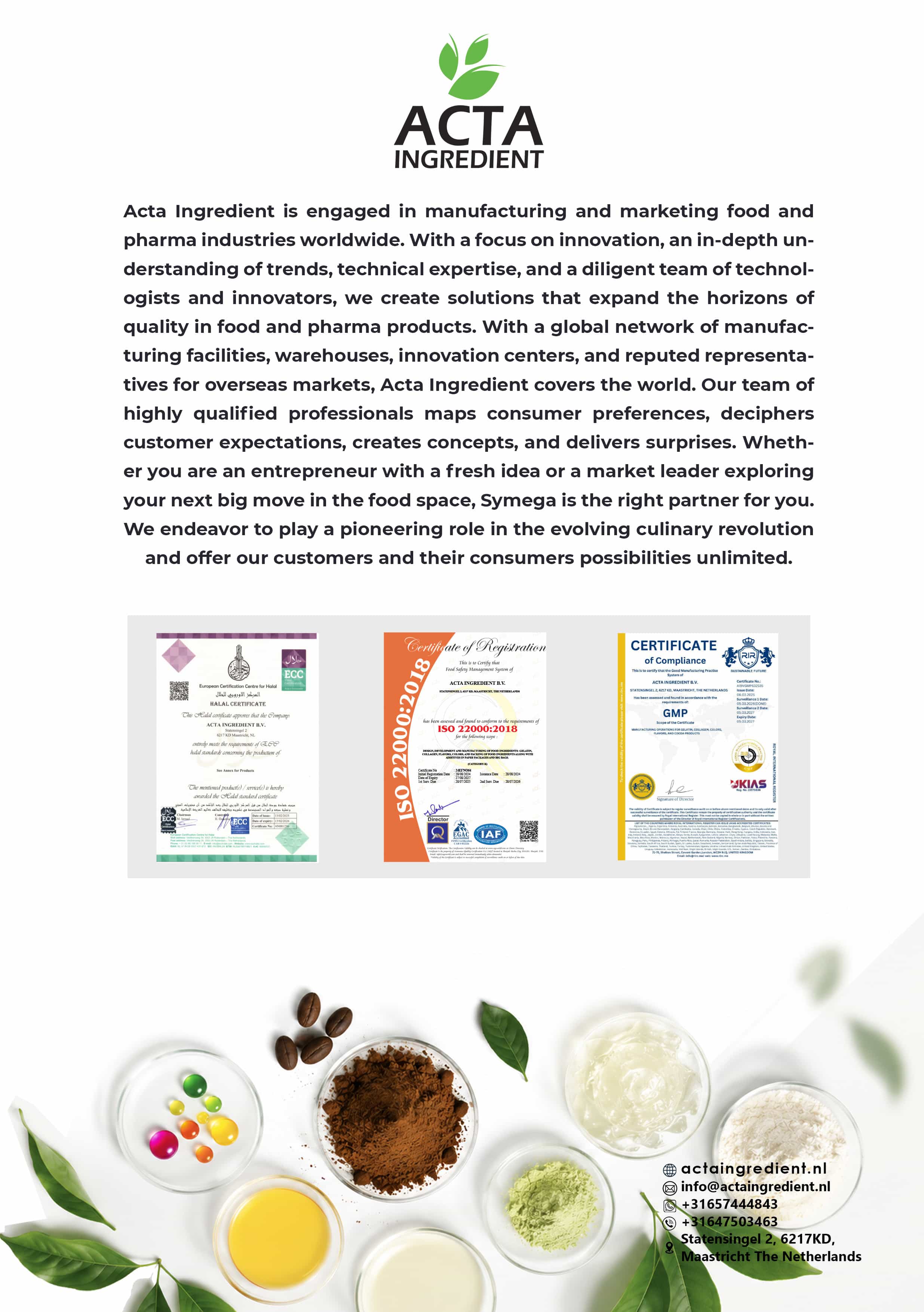 ACTA Ingredient catalog — page 12